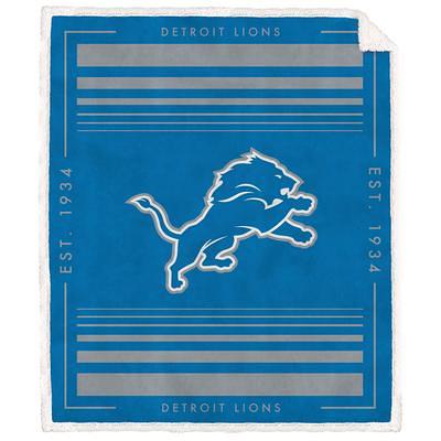 Pegasus Detroit Lions 60 x 70 Fall, Family & Football Flannel Fleece  Sherpa Blanket