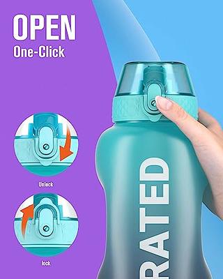 Water Bottles with Times To Drink 64 OZ Water Bottle with Straw, Half  Gallon Water Bottle