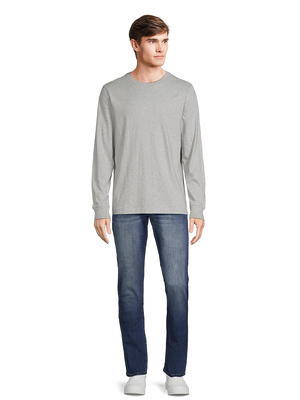 George Men's Crewneck Tee with Long Sleeves, Sizes XS-3XLT 