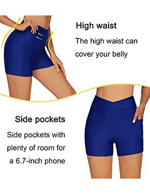 Tournesol Women's Swim Shorts High Waisted Swimsuit Bottoms Tummy