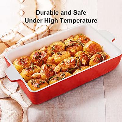 Ceramic Bakeware Set, Casserole Baking Dish Ceramic 3 Piece Rectangular