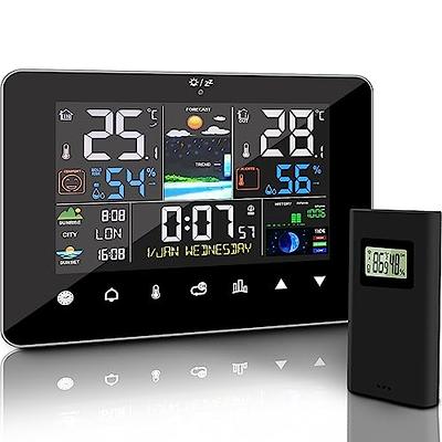 LIORQUE Weather Station Wireless Indoor Outdoor, Digital Weather  Thermometer, Temperature, Air Pressure, Humidity Monitor, Weather Forecast  with LCD Backlight, Alarm Clock with Outdoor Sensor - Yahoo Shopping