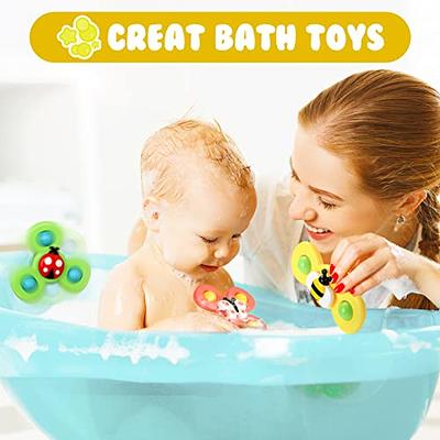 Cartoon Suction Cup Spinner Toy Baby Bath Toys Hand Spinning Toys