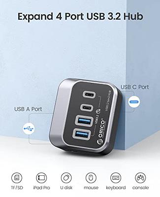 USB C 3.2 Hub, ORICO 4 Ports USB 3.2 Gen 2 USB C Adapter with 100W Power  Delivery, 1 USB C, 2 USB A, 10Gbps USB C Hub Multiport Adapter for Laptop