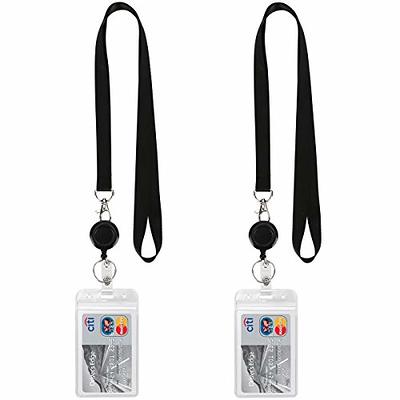 Badge Reel - 2 Pack - Retractable Badge Holder with Swivel Alligator Clip  (White)