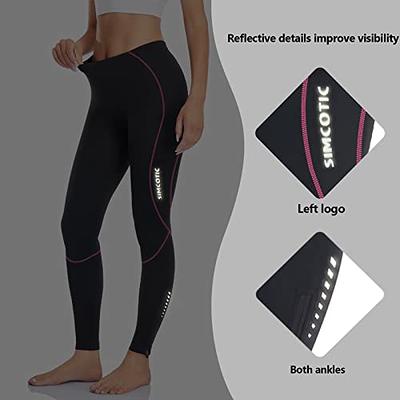 simcotic Women's Bike Pants 4D Padded Winter Cycling Pants Thermal Fleece  Lined Long Bicycle Tights Leggings with Pockets Black Red M - Yahoo Shopping