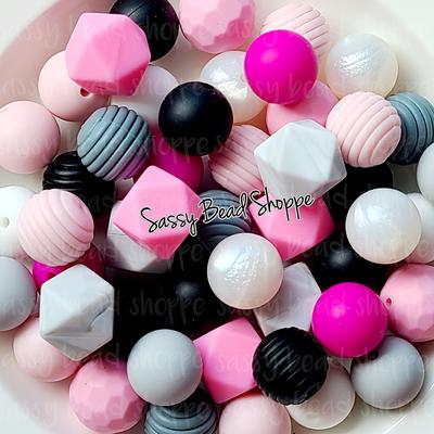 Pucker up Silicone Mix, Round, Set of 24, Bulk Mix of Silicone Beads,  Wholesale Silicone Beads, Wristlet Keychain Lanyard DIY Jewelry 