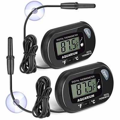 Aquarium Thermometer LCD Digital Waterproof Thermometer with Suction Cup  Fish Tank Water Temperature for Fish Like Betta