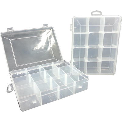 Lilureena 2pcs Fishing Tackle Box Plastic Box, Tackle Box