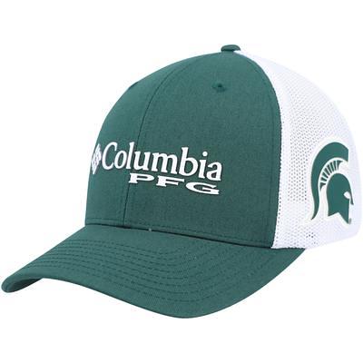 Columbia Men's Michigan State Spartans Green PFG Fish Flag Mesh Fitted Hat