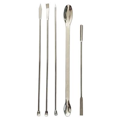 Lab Spatula Stainless Steel 15 PCS Lab Spoon Micro-Scoop Laboratory Tiny  Spoon for Reagent Sampling Mixing