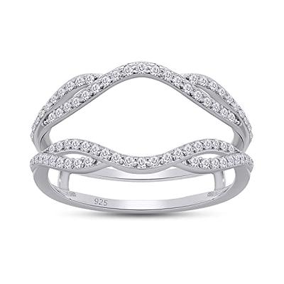 KRKC Moissanite Rings for Women, 0.5/1/1.5 CT Lab Created Diamond