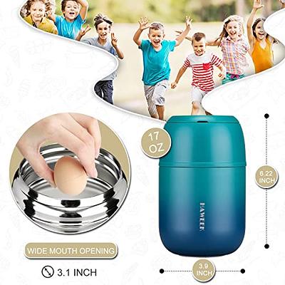 Hot Food Flask, Stainless Steel Portable Lunch Box, Vacuum