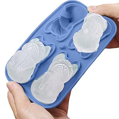 KFKAO Frenchie Bulldog Ice Cube Tray, A Set of 4 French Bulldog