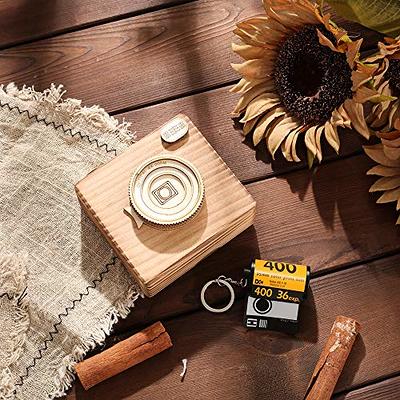 Camera Roll Keychain Film Keyring Camera Wooden Box for Film Roll Keychain  – Myphotokeyrings