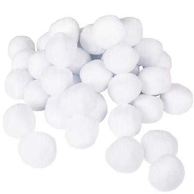 30-Pk Fake Snowballs for Kids I Indoor Snowball Fight Set I Artificial  Snowballs for Kids Indoor & Outdoor I Realistic White Plush Snowballs I