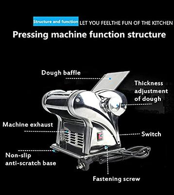 VEVOR Electric Pasta Maker Machine, 9 Adjustable Thickness Settings Noodles Maker, Stainless Steel Noodle Rollers and Cutter, Pasta Making Kitchen