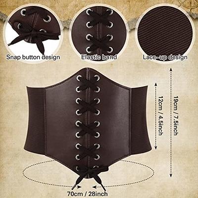 Panitay Women Pirate Costume Renaissance Peasant Top Corset Belt Pirate Skirt Medieval Halloween Outfit