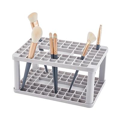 67 Holes Paintbrush Holder Wooden Paint Brush Stand Desk Organizer