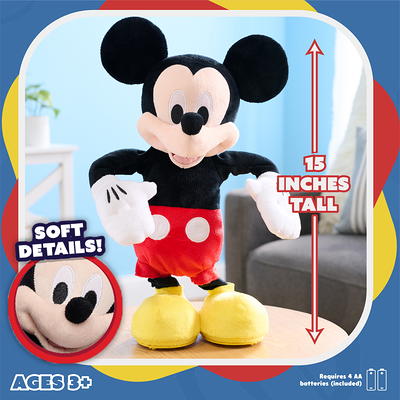 Mickey Mouse Wiggling Dancing Singing Interactive Features Plush Toy