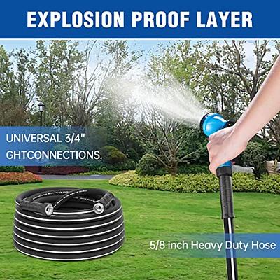 Hybrid Garden Hose, Black / 100FT-5/8