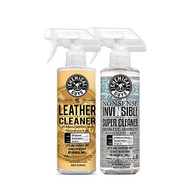Chemical Guys SPI_208_16 Colorless and Odorless Leather Cleaner, 16 fl oz &  SPI_993_16 Nonsense Colorless & Odorless All Surface Super Cleaner (For  Vinyl, Rubber, Plastic, Carpet & More), 16 fl oz - Yahoo Shopping