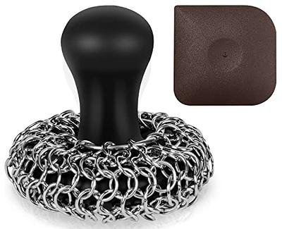 Herda 316L Cast Iron Scrubber, Skillet Chainmail Scrubber for Cast