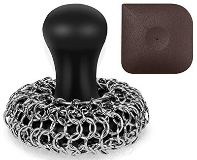 Herda 316L Cast Iron Scrubber, Skillet Chainmail Scrubber for Cast Iron Pan  - Chain Mail Scrubber Cast Iron Sponge - Metal Scrubber Cast Iron Skillet