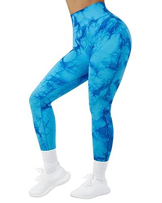 Xs-l Women Tie Dye Seamless Yoga Pants High Waist Leggings Scrunch