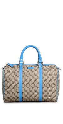 What Goes Around Comes Around Gucci Brown Canvas Boston Duffle