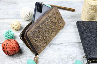 APHISON Womens Wallets RFID Blocking PU Leather Clutch Long Wallet for Women  Card Holder Phone Organizer Ladies Travel Purse Hollow Out Sunflower Design  Gift Box 2214 Red - Yahoo Shopping