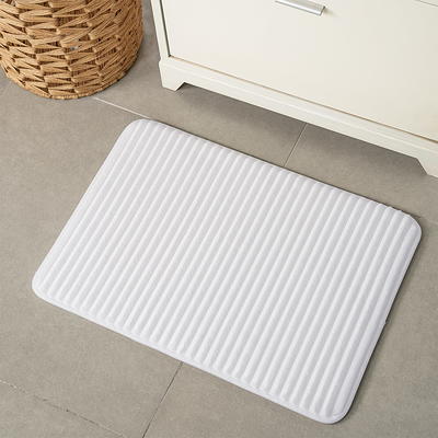 Mainstays Performance Ribbed Quick Dry Foam Bath Mat, 17 X 24