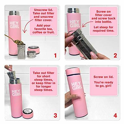 450ML, Stainless Steel Reusable Vacuum Flask with Leakproof Lid