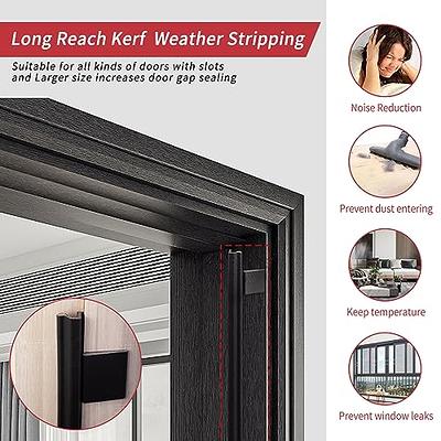 Fingwerk 26 Feet Long Reach Weather Stripping Door Seal with 4 PCS Door  Corner Seals, V-Shaped Replacement Door Seal Strip Foam Kerf Weather  Stripping for Doors Frame Door Insulation Strip(Black) - Yahoo