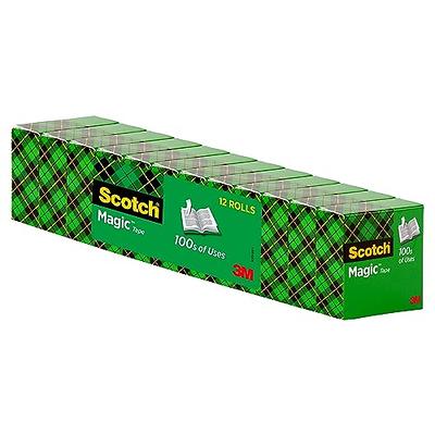 Scotch Magic Tape, 1 Roll, Numerous Applications, Invisible, Engineered for  Repairing, 3/4 x 1000 Inches, Boxed (810)