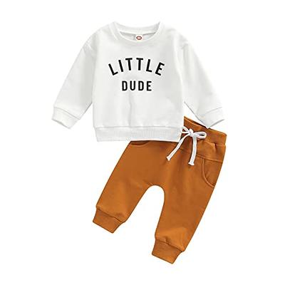 2pcs Toddler Boy Solid Color Ribbed Hooded Sweatshirt and Pants Set