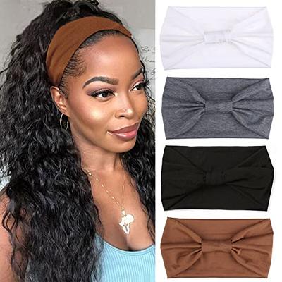 Shop Fashion 4 Piece African Yoga Headband Stretchy Wide Knotted