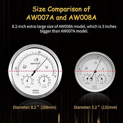 AMTAST 8.2” Extra Large Size Dial Type Barometer Thermometer Hygrometer 3  in 1 Multifunction, Pure Mechanical Dial Barometric Pressure Weather Station  (Imperial) AW008A - Yahoo Shopping