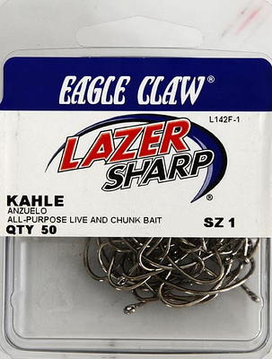 Eagle Claw 066NAH-4 Long Shank Offset Hook, Nickel, Size 4 