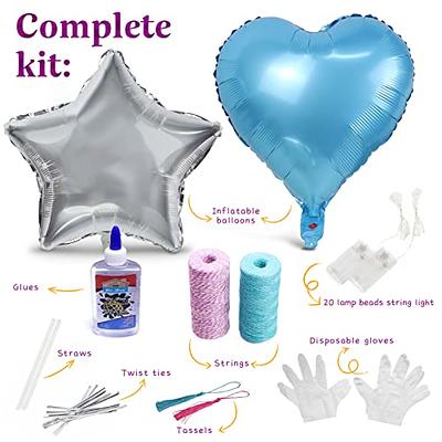  3D String Art Kit for Kids - Makes a Light-Up Heart Lantern -  20 Multi-Colored LED Bulbs - Kids Gifts - Crafts for Girls and Boys Ages  8-12 - DIY Arts