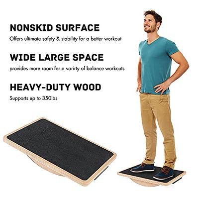 Strongtek professional wooden balance board, rocker board, 17.5 inch,  anti-slip top, core and stability training 