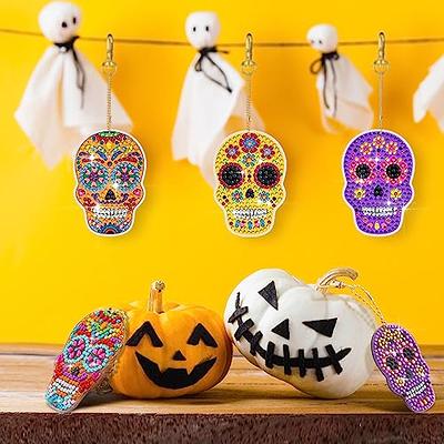  15 Pcs Halloween DIY 5D Diamond Painting Keychain