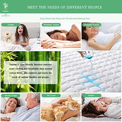 Ultra Soft Natural Bamboo Mattress Cover Thick Mattress Cooling