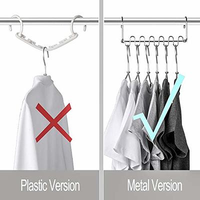 6 Pack Metal Wonder Closet Hanger Organizer Hook Space Saving Clothes Rack New