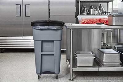 Aluf Plastics 55 Gal. Heavy-Duty Black Trash Bags for Rubbermaid