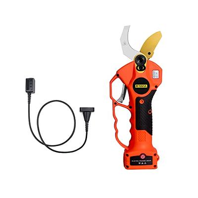 T TOVIA Professional Cordless Electric Pruning Shears Body without Battery,  25V Garden Tree Trimmer with Brushless Motor, 40mm Cutting Diameter, LCD  Power Display,Battery Cable Connectors - Yahoo Shopping