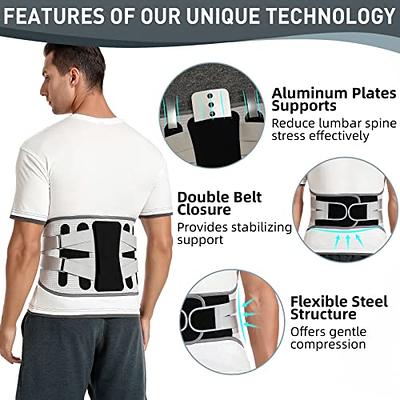 EGJoey Back Brace with 8 support belts for Lower Back Pain Relief