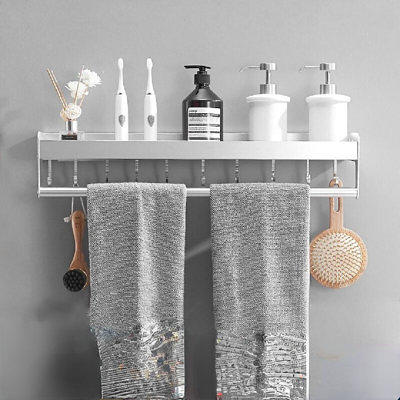 Bathroom Shelf Space Aluminum Towel Rack Toilet Bathroom Gargle