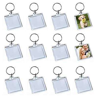 Silver Keychain (Square Photo Frame)