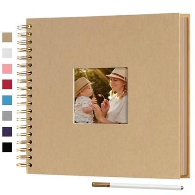 RECUTMS Our Adventure Book Scrapbook Photo Album 80 Pages Retro Brown Hold  160 4X6 Photos 